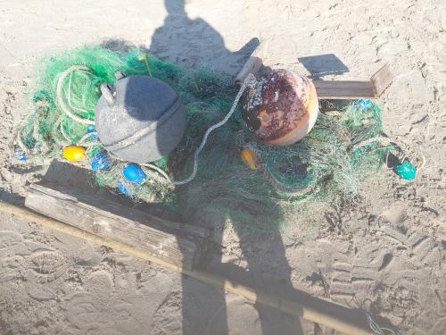 바닷가 쓰레기 줍기