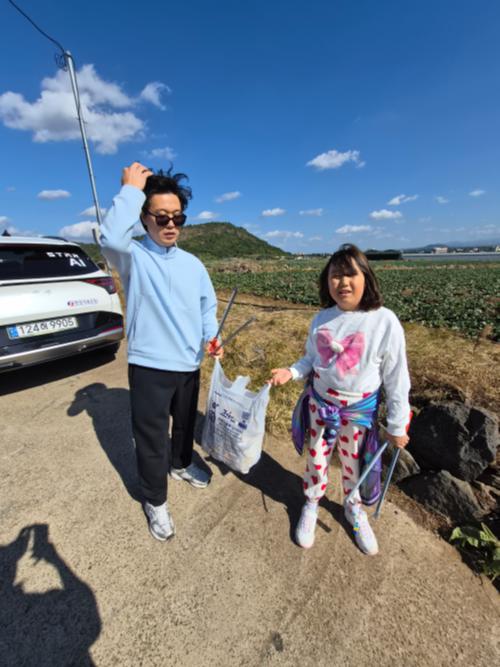 수월봉 딸과함께 첫번째 플로깅